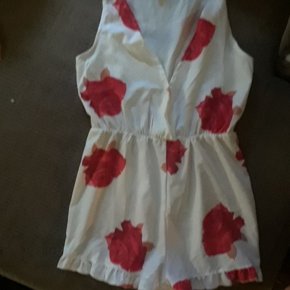Flower short romper
